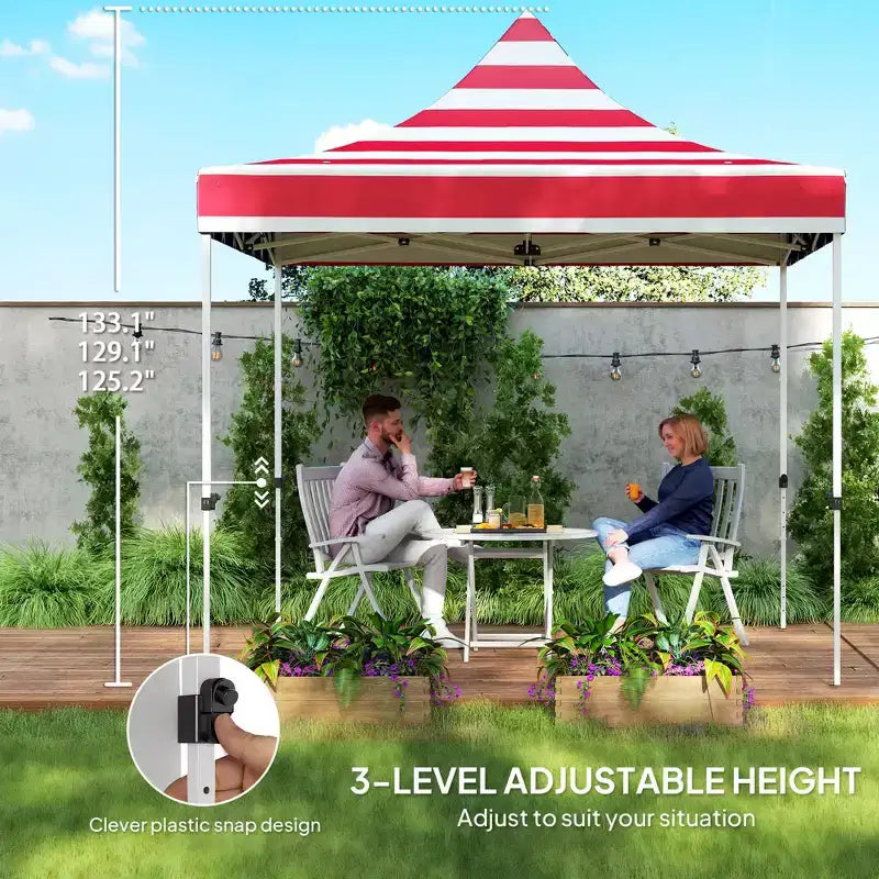 Tente escamotable robuste 3 x 3 m avec parois latérales, abri solaire instantané UPF50+