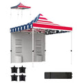 Outsunny 10' x 10' Heavy Duty Pop Up Canopy Tent with Sidewall, UPF50+ Instant Sun Shelter