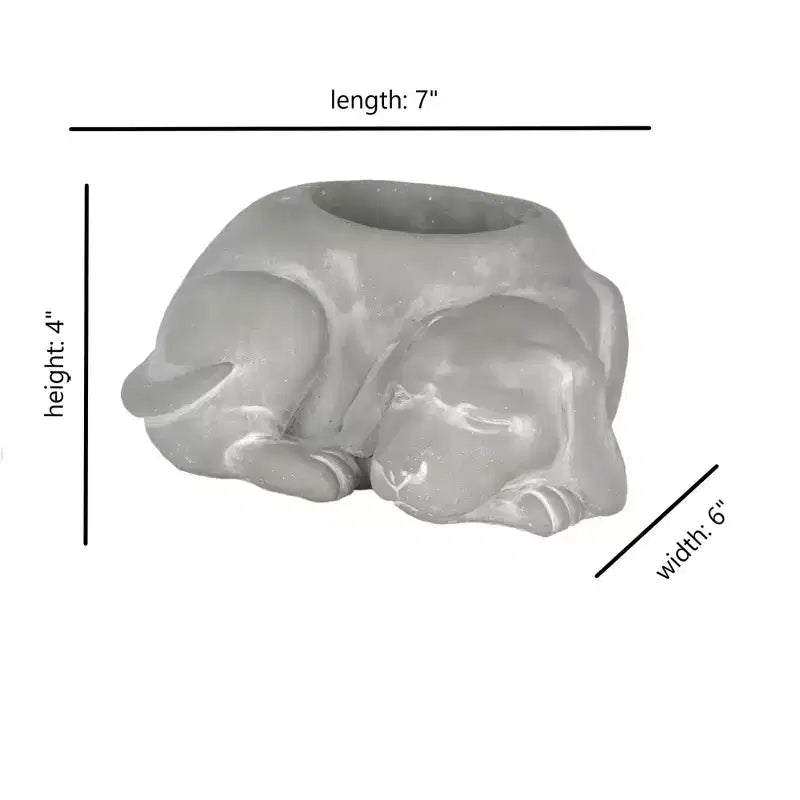 Jardinière d'extérieur avec trou de drainage, Chien endormi