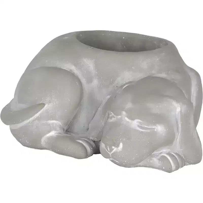 Jardinière d'extérieur avec trou de drainage, Chien endormi