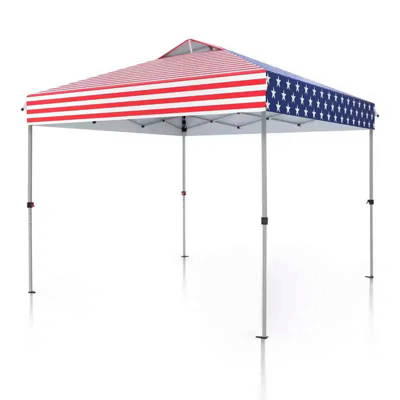 Tente escamotable de 3 x 3 m - Abri solaire portable pour le camping et les événements (Bleu)