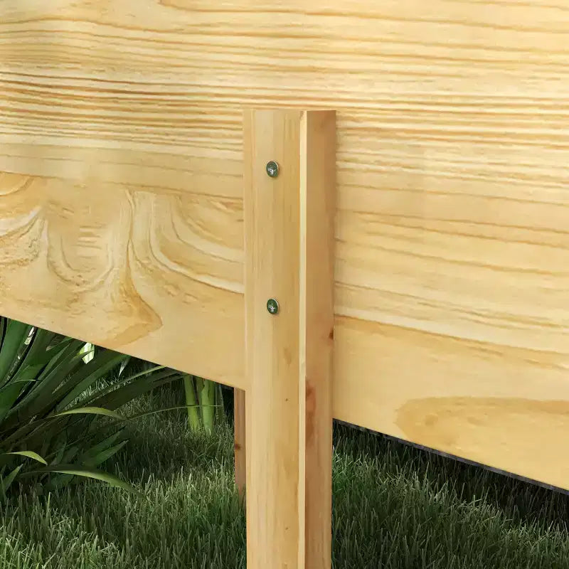 Lit de jardin surélevé de 2,26 m x 0,55 m x 0,79 m, jardinière en bois extra-large surélevée avec pieds et trous de drainage, capacité de 100 kg.