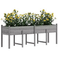 Outsunny 7.4' x 1.8' x 2.6' Raised Garden Bed Kit, Extra Large Elevated Wood Planter Box with Legs & Drainage Holes, 220 lbs. Capacity