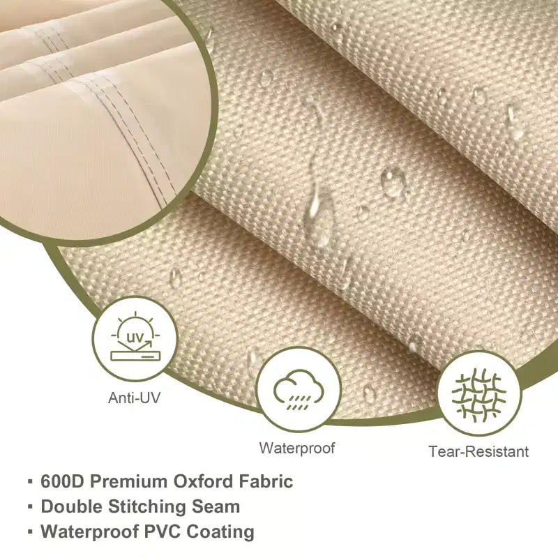 Housse de Chaise de Patio Robuste, Housses de Siège de Meubles de Patio Imperméables 600D Oxford avec Évents pour Chaises de Salle à Manger/Fauteuil à Bascule/Pivotant