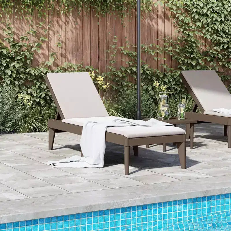 Bain de soleil Chaise longue Lit de repos Meuble de jardin extérieur