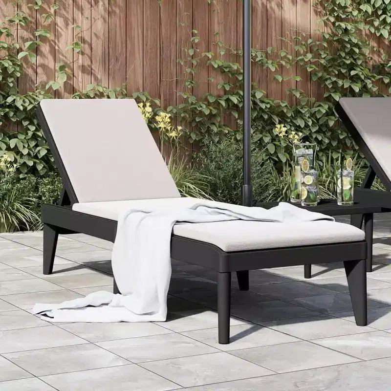 Bain de soleil Chaise longue Lit de repos Meuble de jardin extérieur