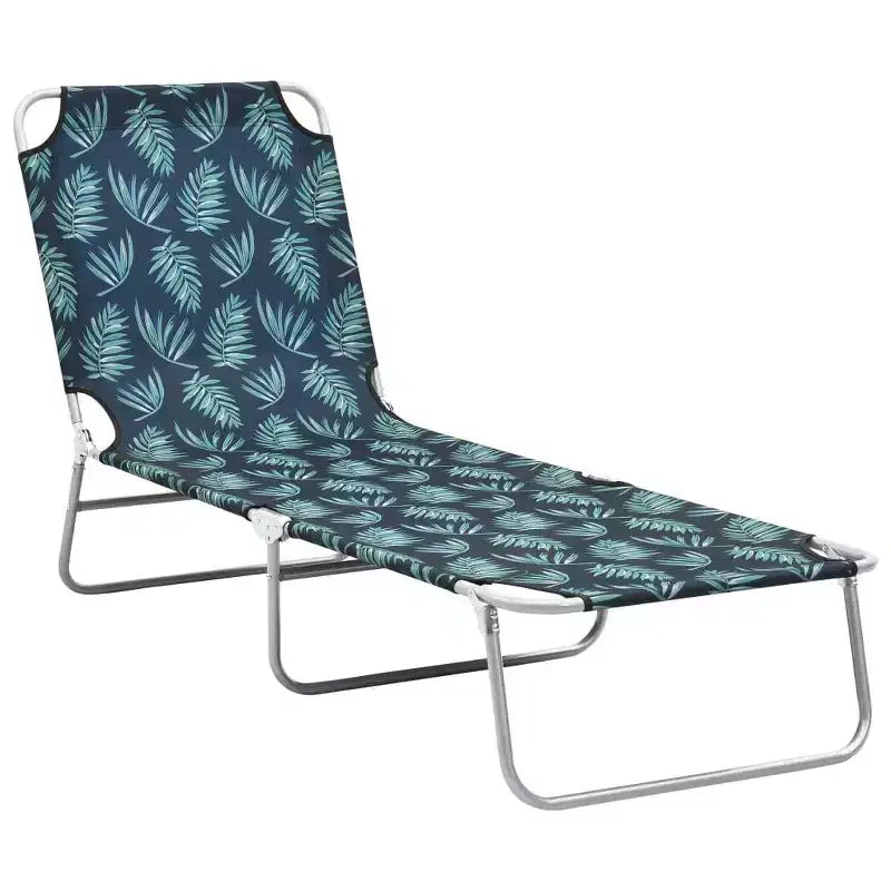 vidaXL Sun Lounger Turquoise Oxford fabric, Powder-coated steel