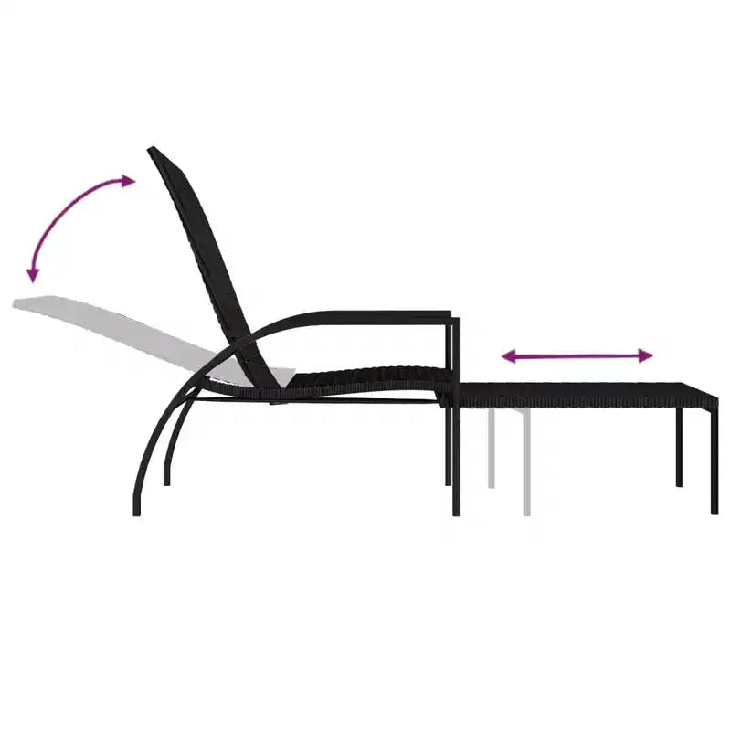 Transat réglable avec repose-pieds disponible en plusieurs coloris