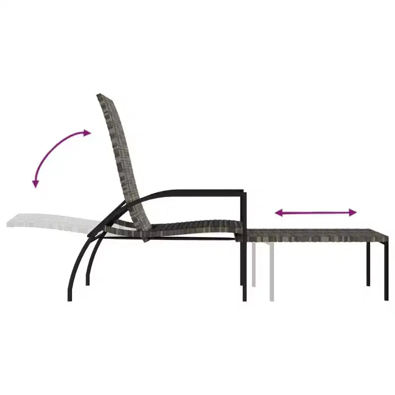 Transat réglable avec repose-pieds disponible en plusieurs coloris