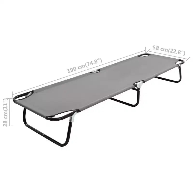 Chaise longue de patio pliante Bain de soleil extérieur pour piscine en acier