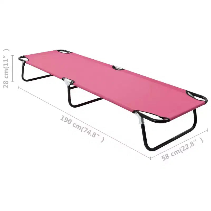 Chaise longue de patio pliante Bain de soleil extérieur pour piscine en acier