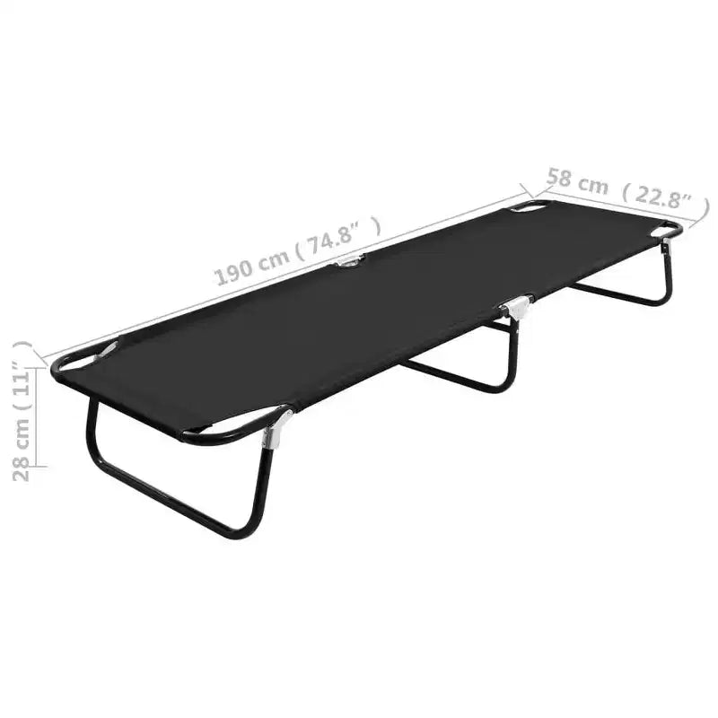 Chaise longue de patio pliante Bain de soleil extérieur pour piscine en acier