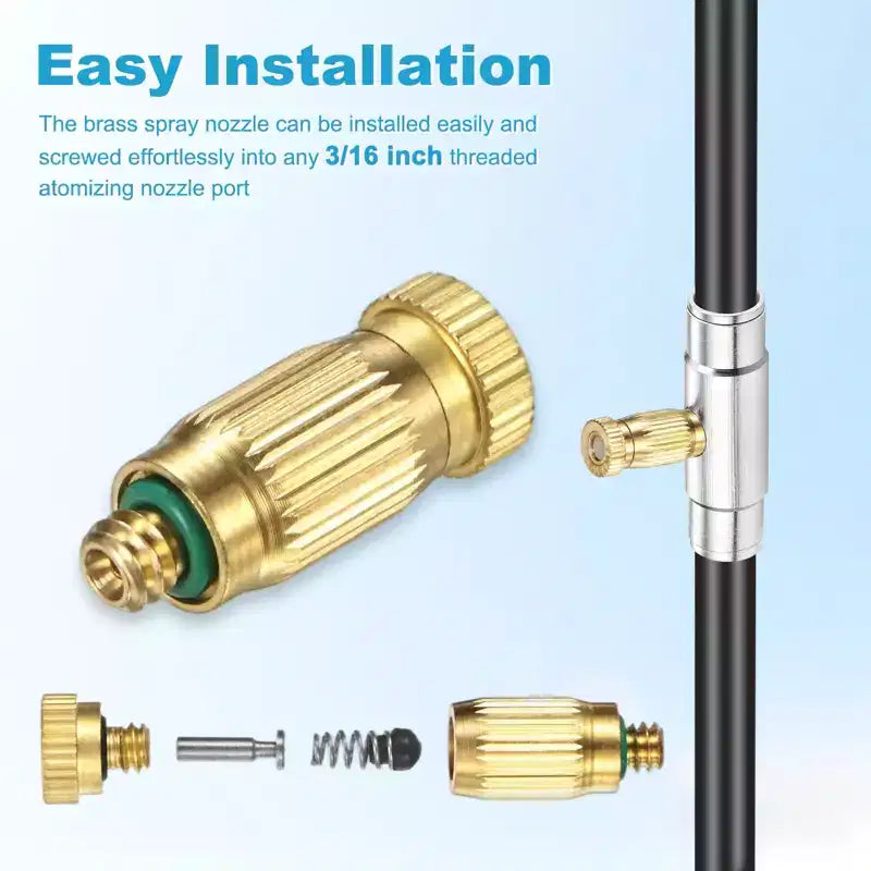 Buse de brumisation extérieure haute pression durable en laiton