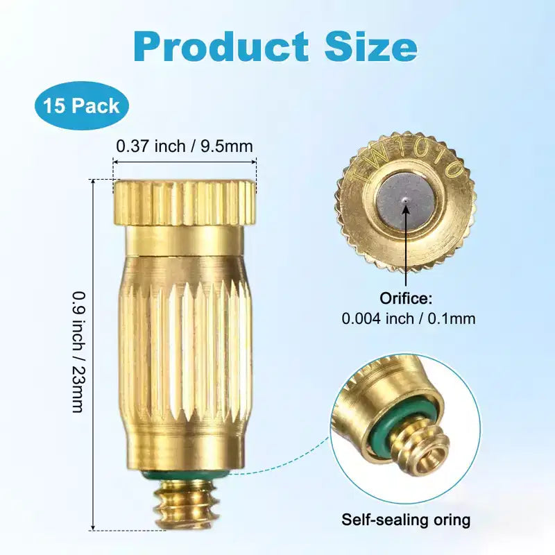 Buse de brumisation extérieure haute pression durable en laiton