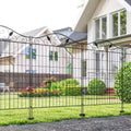 Garden Fence, 4 Pack, 44 in(H) x 12 ft(L) Folding Garden Fence Border, No Dig Ground Stake Metal Fence Panels for Outdoor Patio Yard Landscape