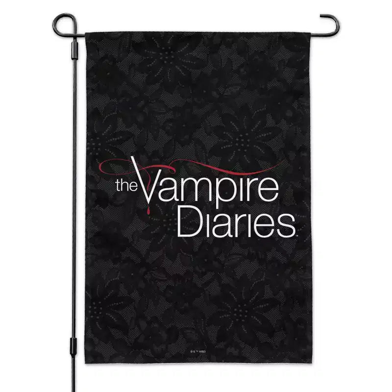 The Vampire Diaries Logo Garden Yard Flag with Pole Stand Holder