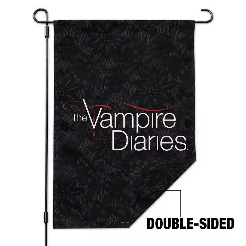 Drapeau de jardin The Vampire Diaries avec support de mât