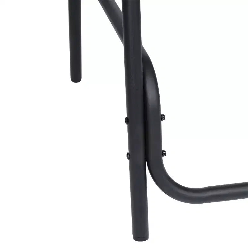 Lot de deux tabourets de bar de style restaurant avec assise en rotin PE pour utilisation intérieure/extérieure